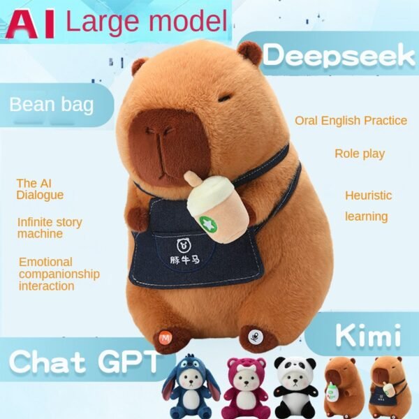 AI intelligent dialogue companion toys children's fun interactive coaxing to sleep bear doll cartoon enlightenment gift for children