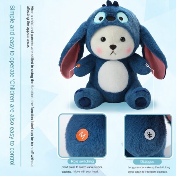 AI intelligent dialogue companion toys children's fun interactive coaxing to sleep bear doll cartoon enlightenment gift for children - Image 2
