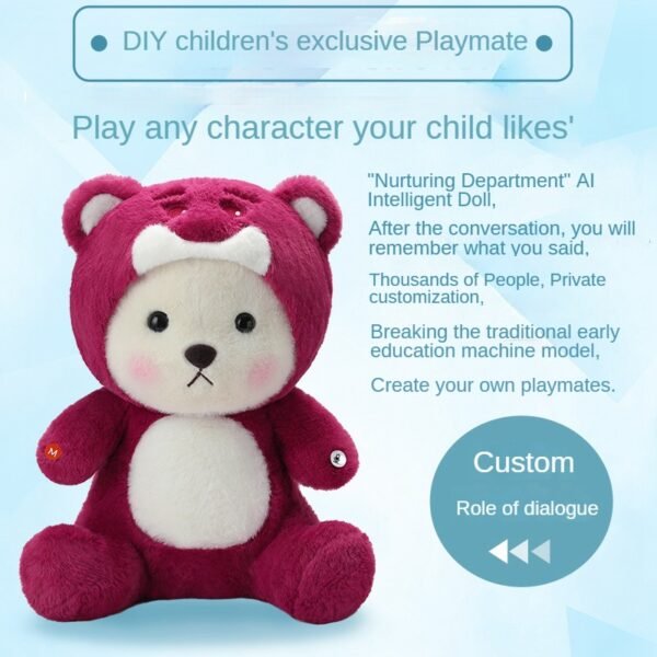 AI intelligent dialogue companion toys children's fun interactive coaxing to sleep bear doll cartoon enlightenment gift for children - Image 4